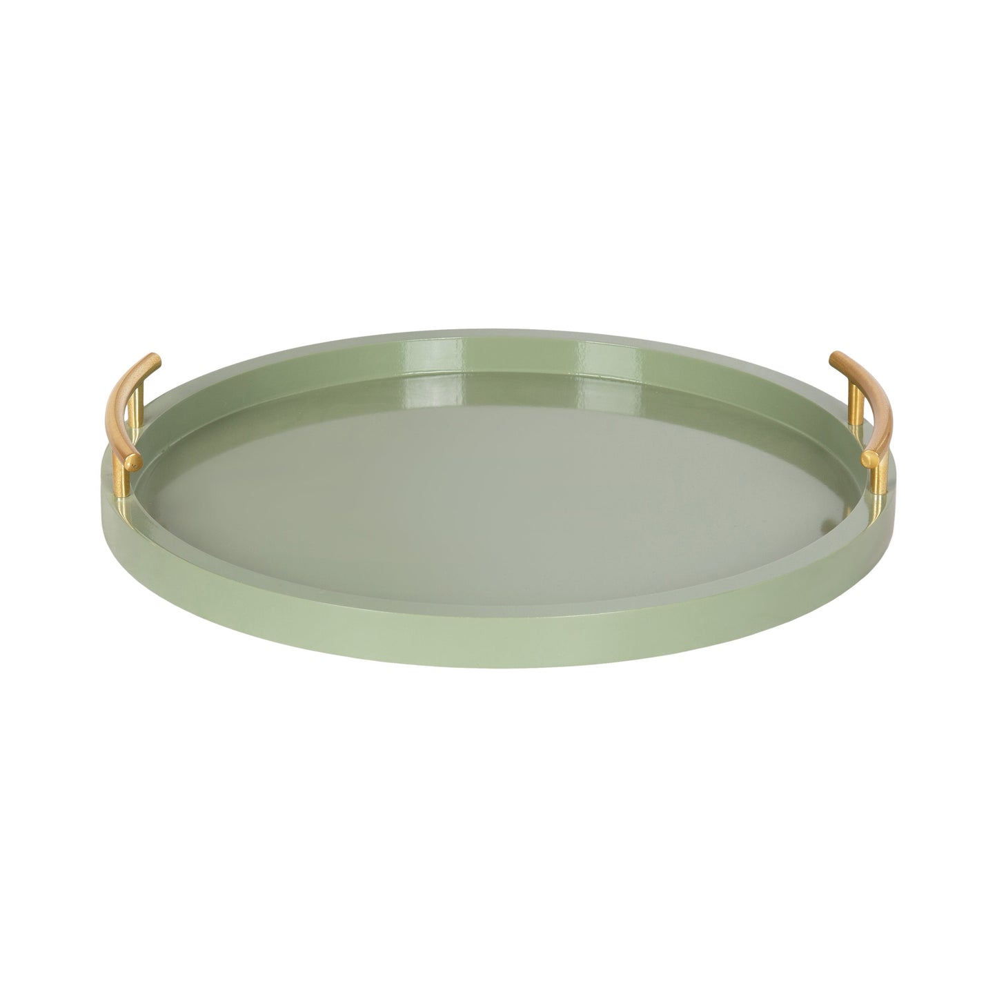 Halsey Wood Round Decorative Tray