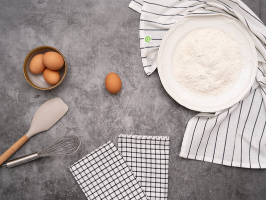 Martha Stripe & Check Kitchen Towel Set