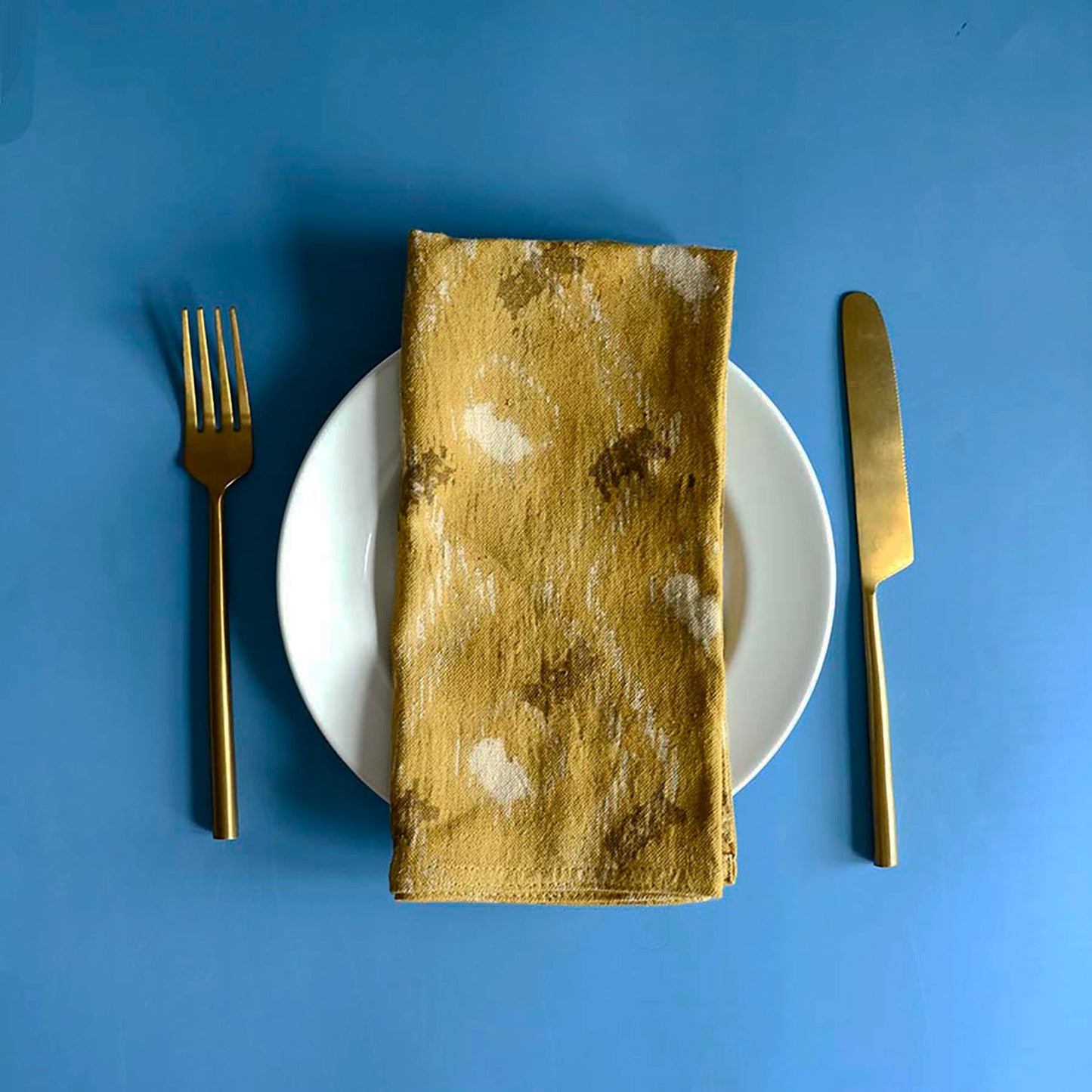 Bali Yellow Cotton Dining Napkins, Sustainable Table Linen