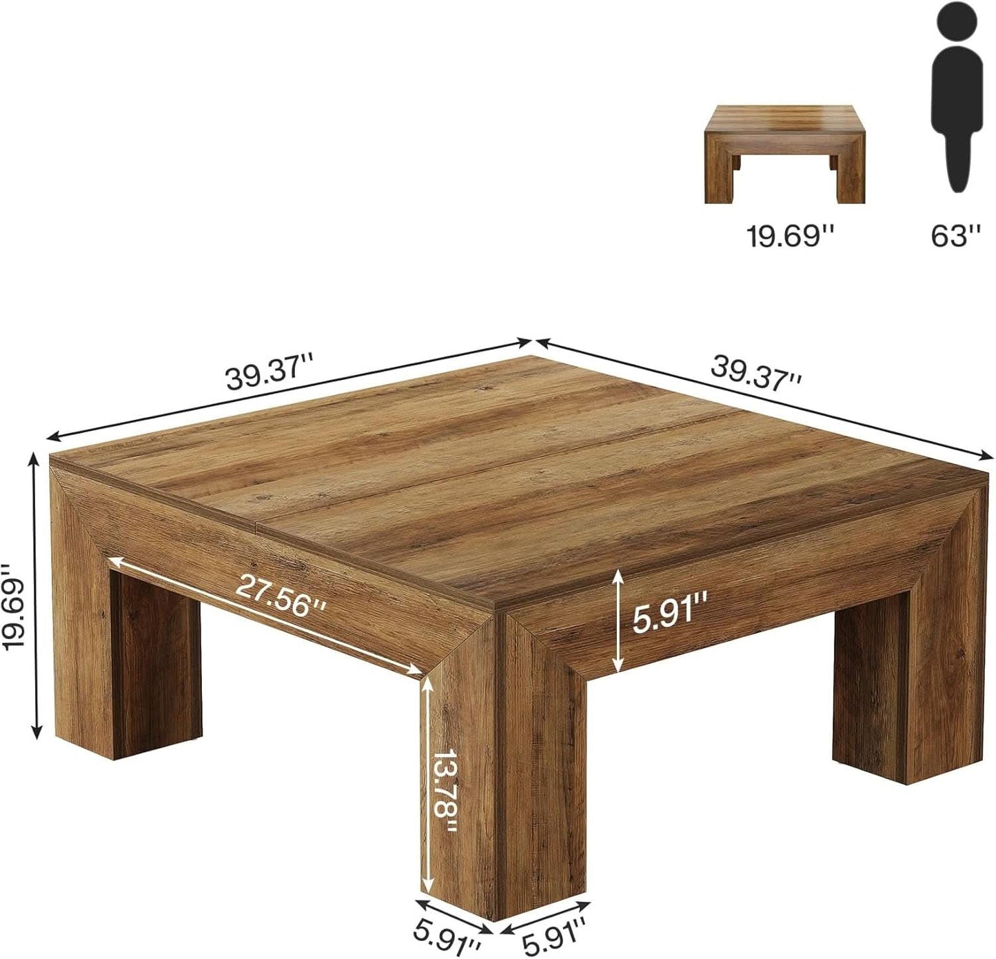 French Farmhouse Rustic Coffee Table
