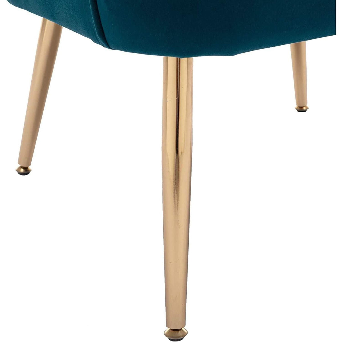 Teal Velvet Accent Chair With Golden Legs | Ultra Plush
