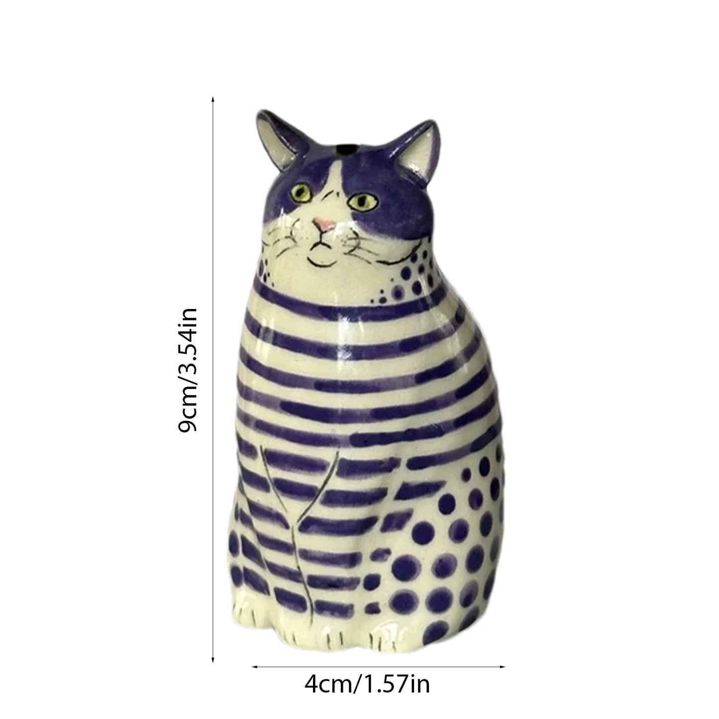 Polka Dot Cat Bud Vase by DecorBites™