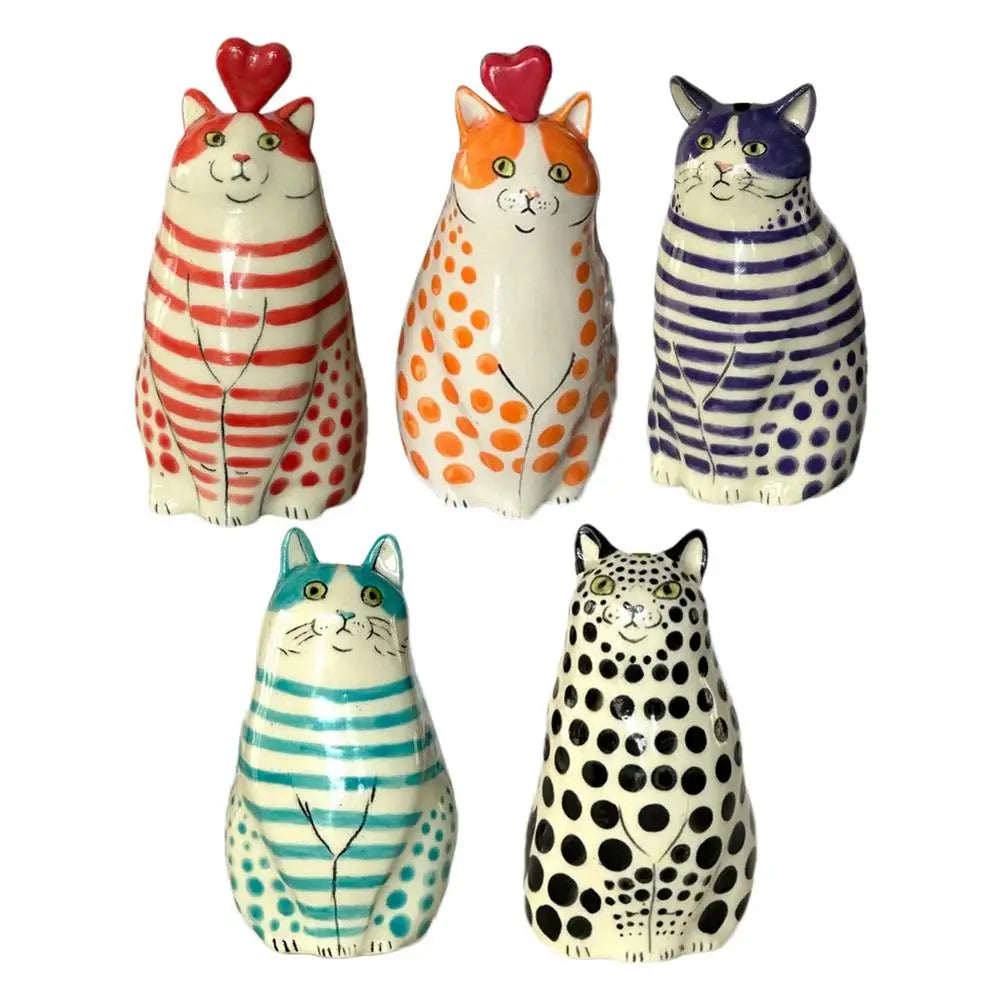 Polka Dot Cat Bud Vase by DecorBites™