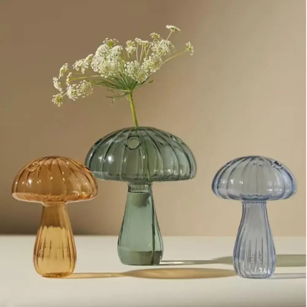 Glass Mushroom Aromatherapy Vase by DecorBites™