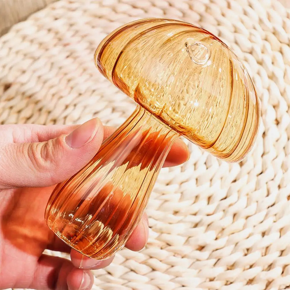 Glass Mushroom Aromatherapy Vase by DecorBites™