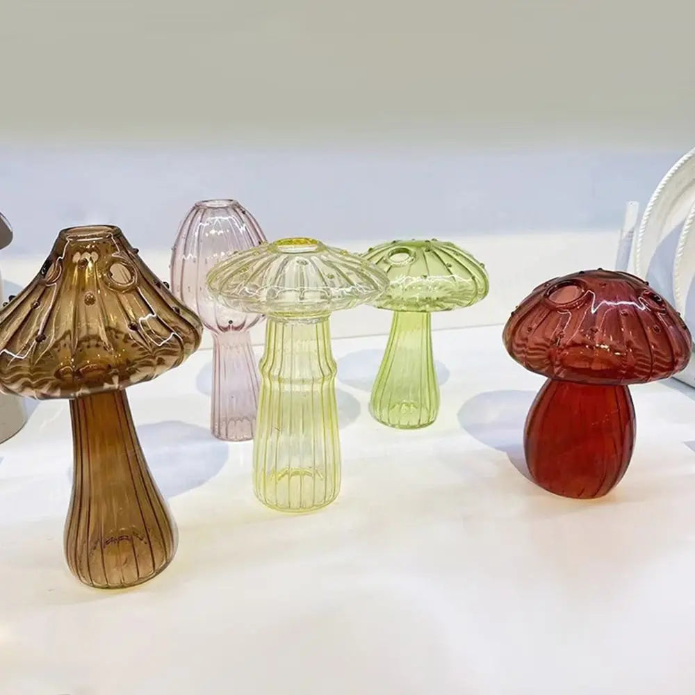 Glass Mushroom Aromatherapy Vase by DecorBites™