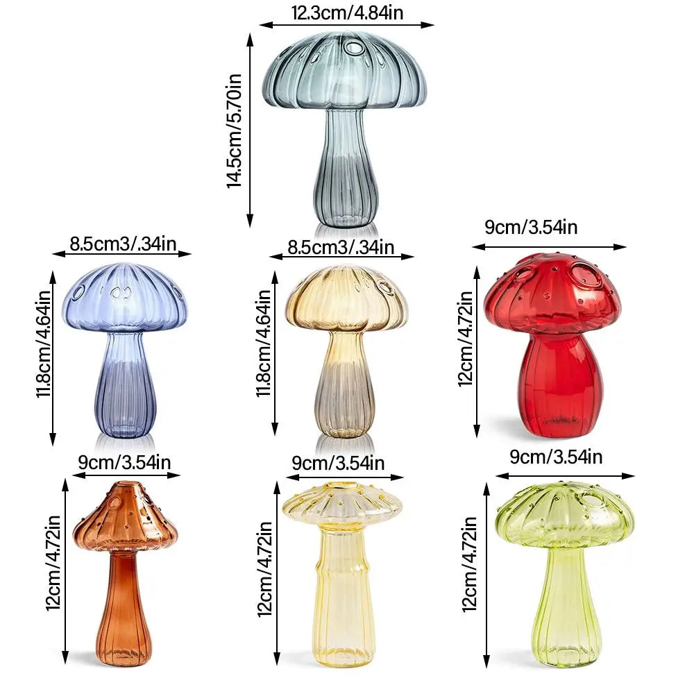 Glass Mushroom Aromatherapy Vase by DecorBites™
