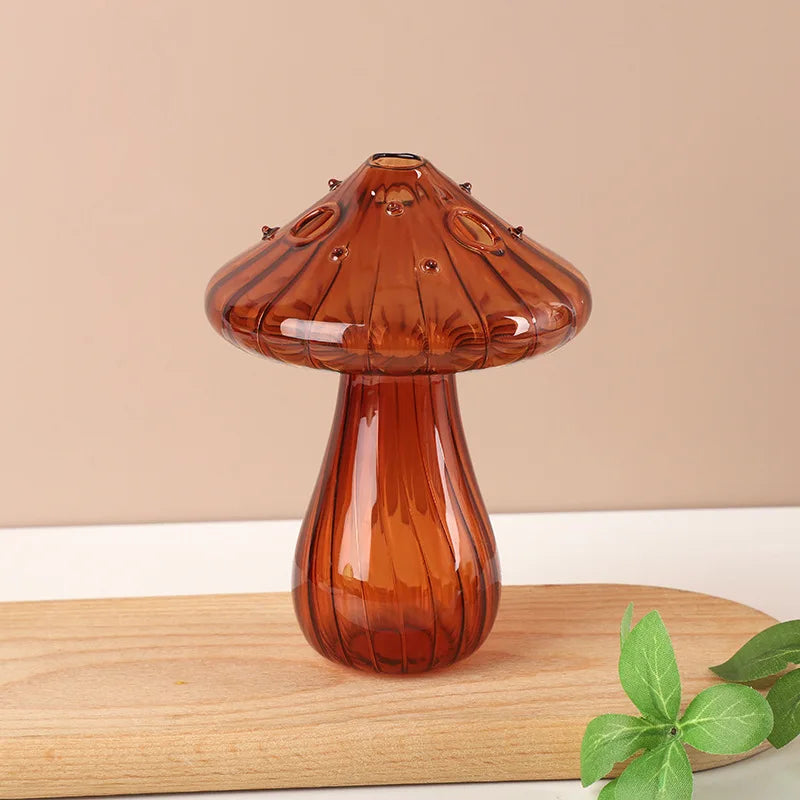 Glass Mushroom Aromatherapy Vase by DecorBites™