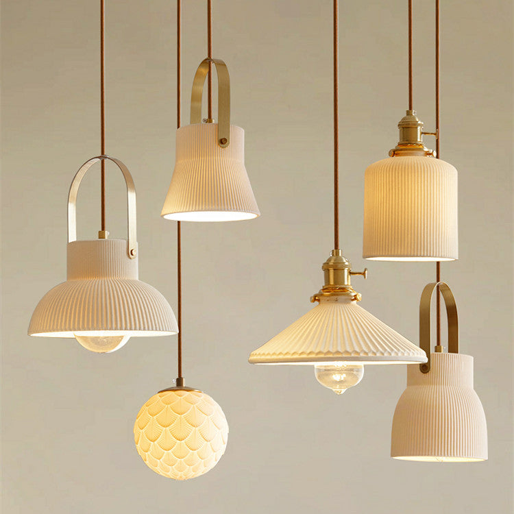 Nordic-Japanese Simple Porcelain Chandelier