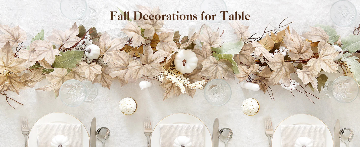 Fall Harvest | Maple Leaf Pumpkin Berry garland