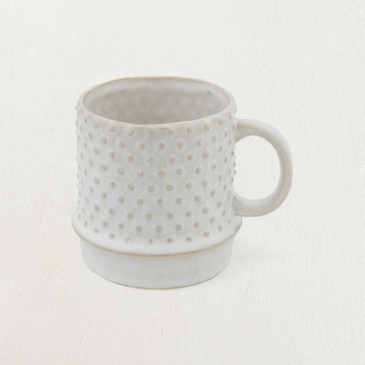 Delia Stoneware Mug with Hobnail Pattern