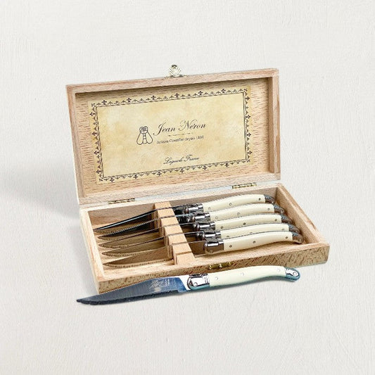 Laguiole Ivory Knives Cutlery Set in Presentation Box
