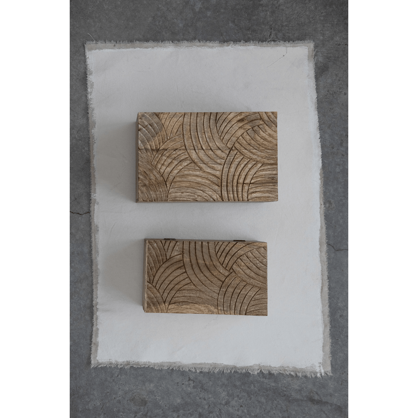 Mia Hand-Carved Mango Wood Boxes