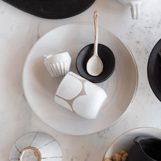 Pietra White Matte Stoneware Glazed Bowl