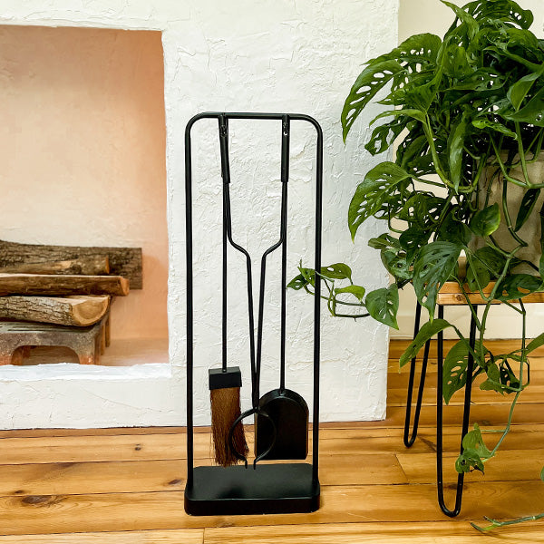Black Iron Fireplace Tool Set
