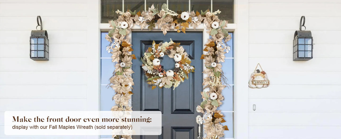 Fall Harvest | Maple Leaf Pumpkin Berry garland