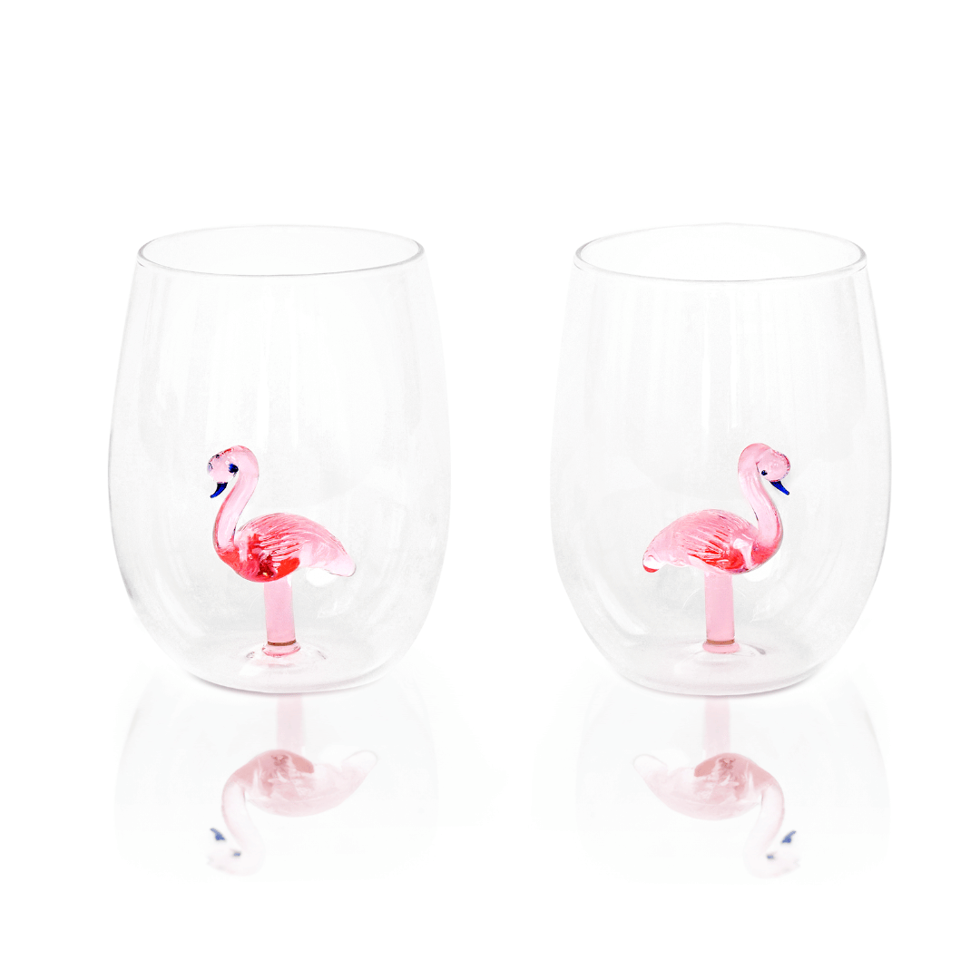Flamingo Stemless 3D Glasses