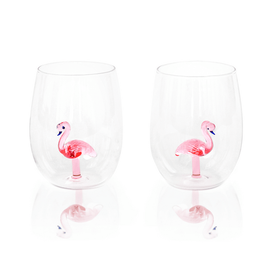 Flamingo Stemless 3D Glasses