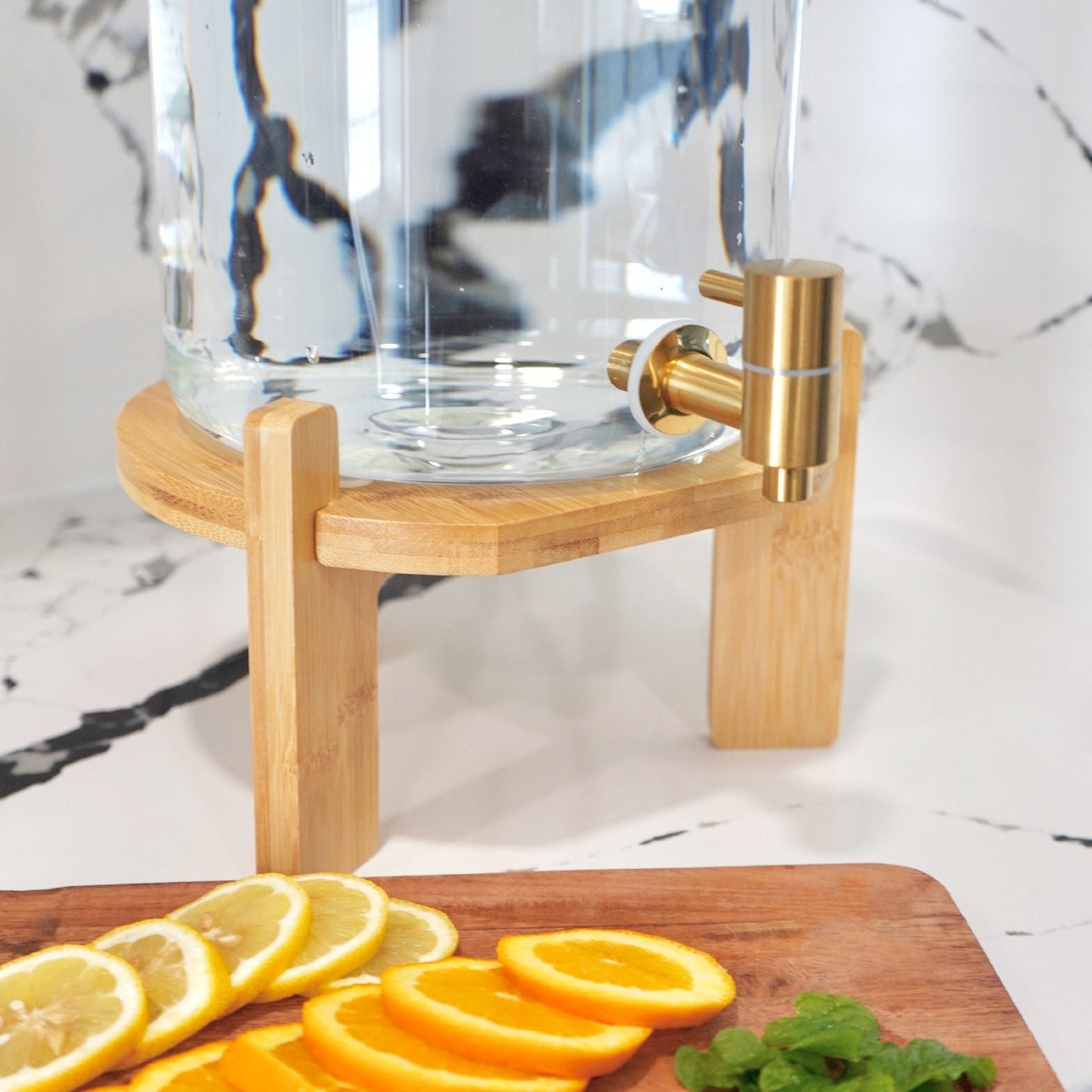 Elodie Glass Drink Dispenser + Stand