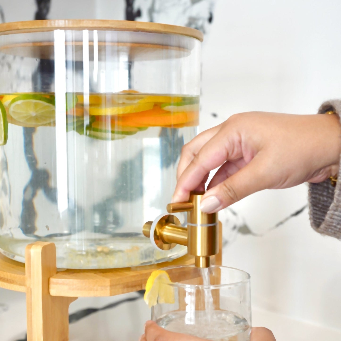 Elodie Glass Drink Dispenser + Stand