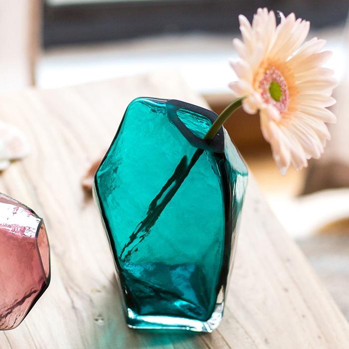 Hand Blown Jewel Glass Vase