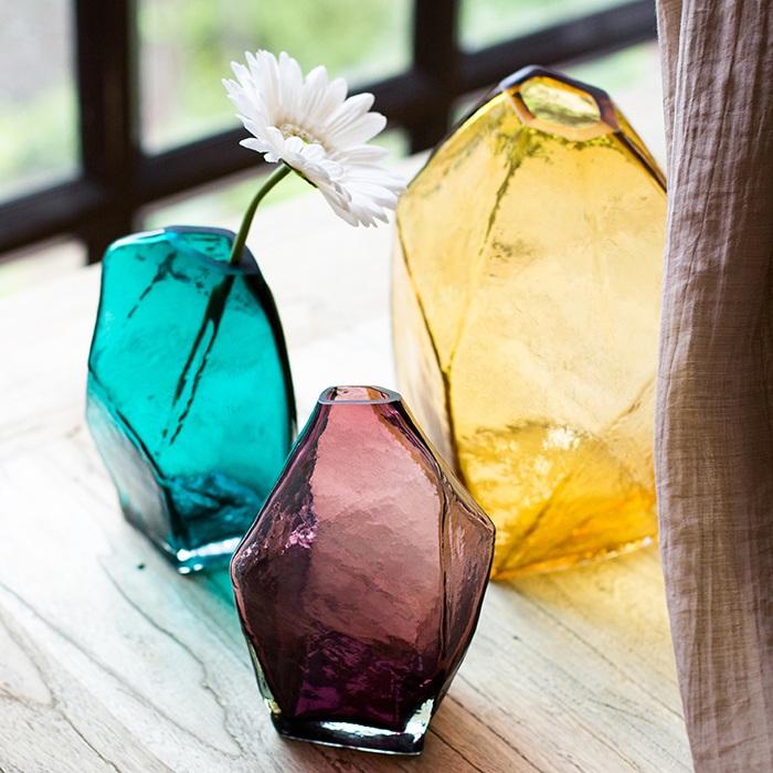 Hand Blown Jewel Glass Vase