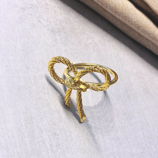 Rhodes Gold Plated Bow Napkin Ring