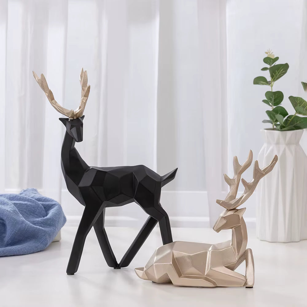 European Style Geometric Tabletop Deer