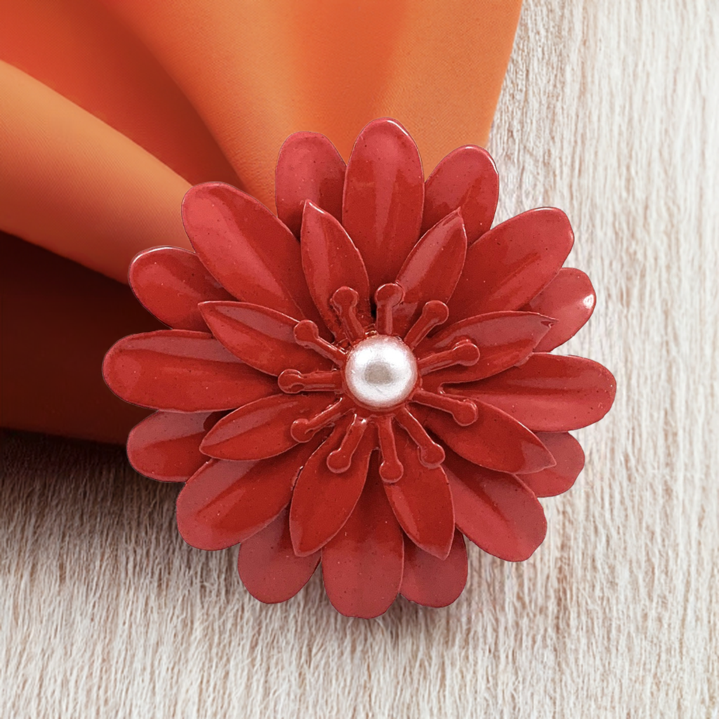 Vibhsa Red Floral Napkin Rings
