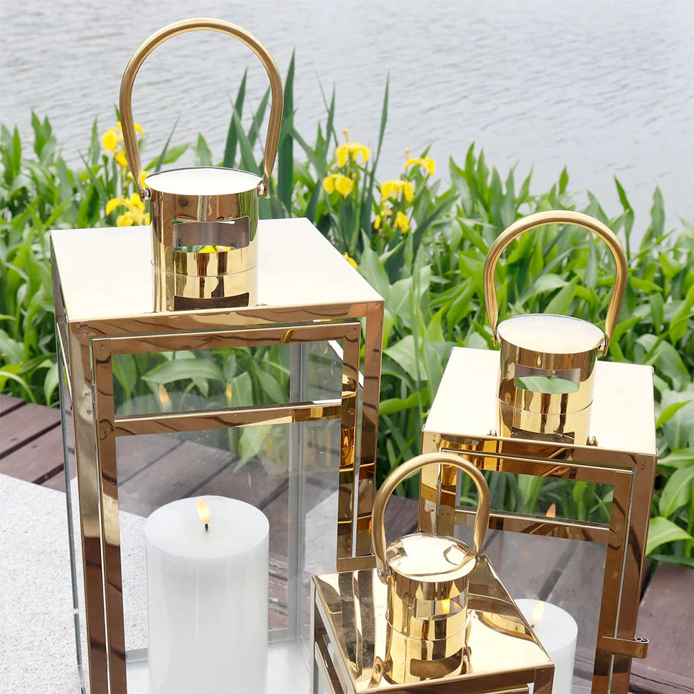 Gold Era Stainless Steel Lantern