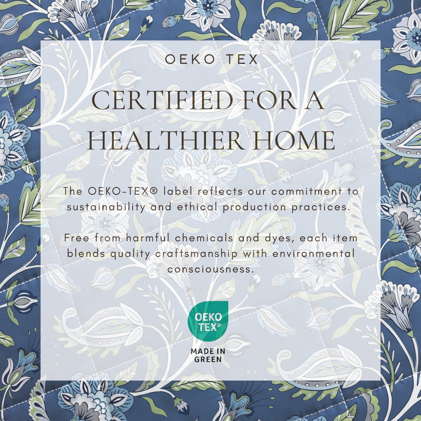 Indira Collection Floral Boho Cotton Quilt Set