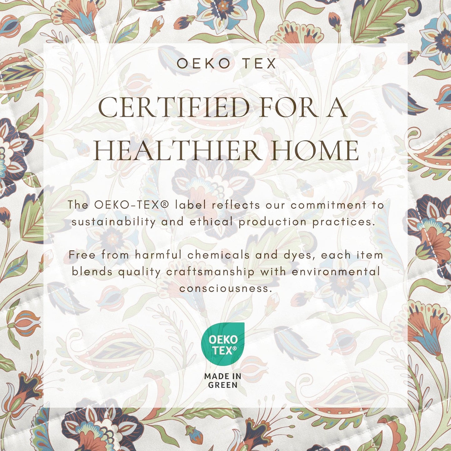 Indira Collection Floral Boho Cotton Quilt Set