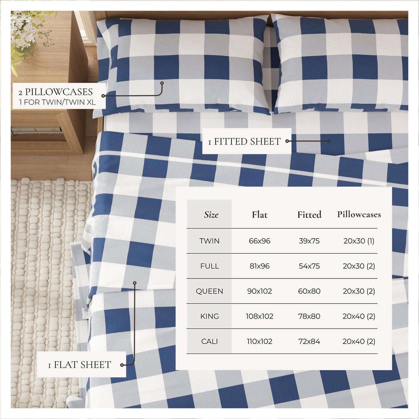 Belle Collection Turkish Cotton Flannel Sheet