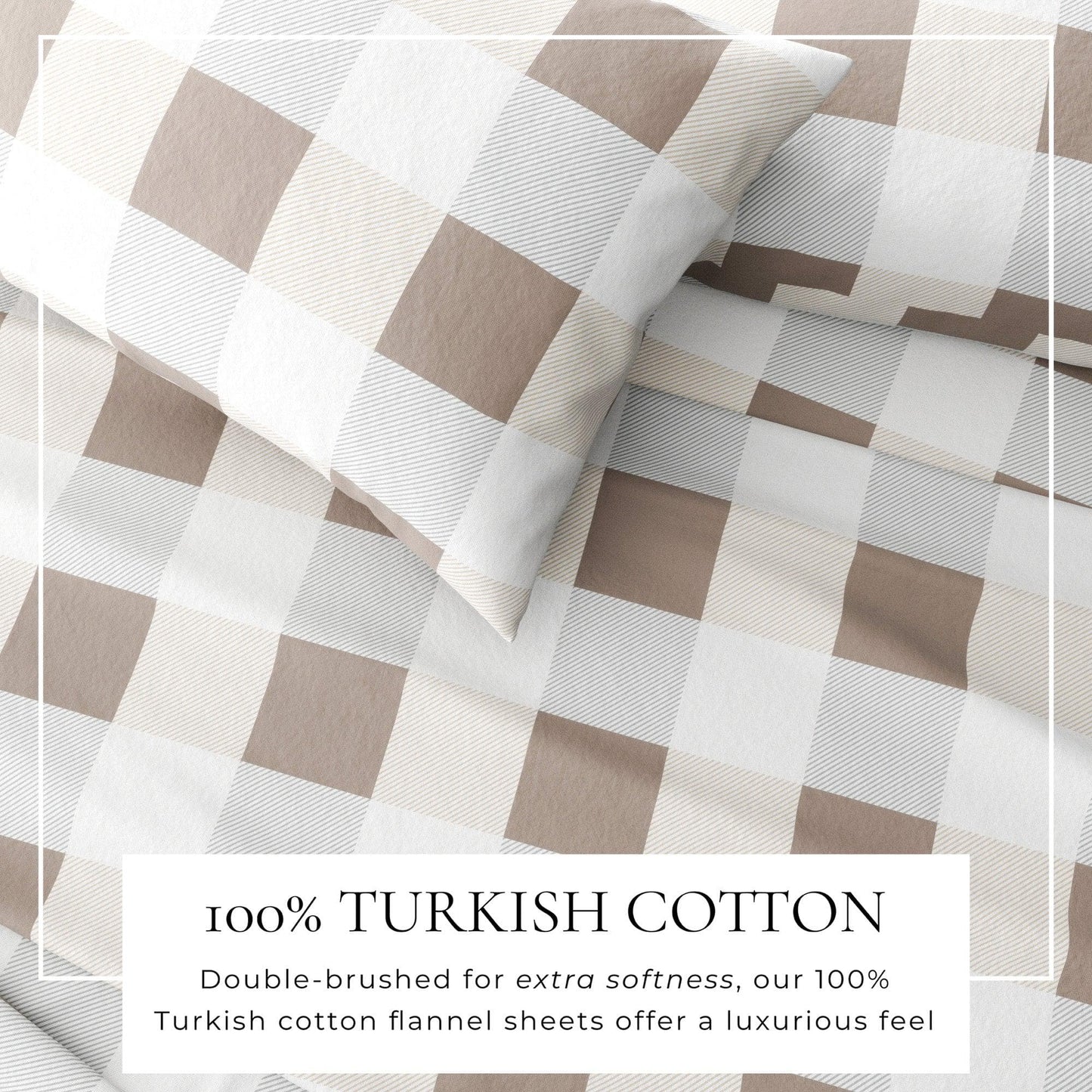 Belle Collection Turkish Cotton Flannel Sheet
