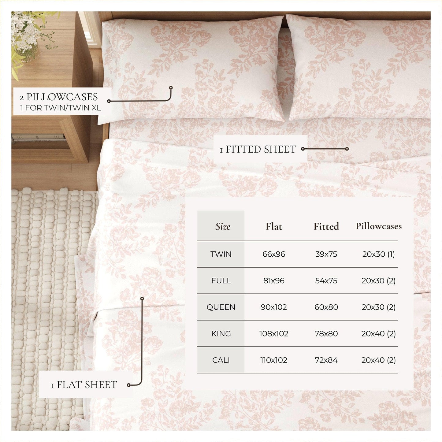 Belle Collection Turkish Cotton Flannel Sheet