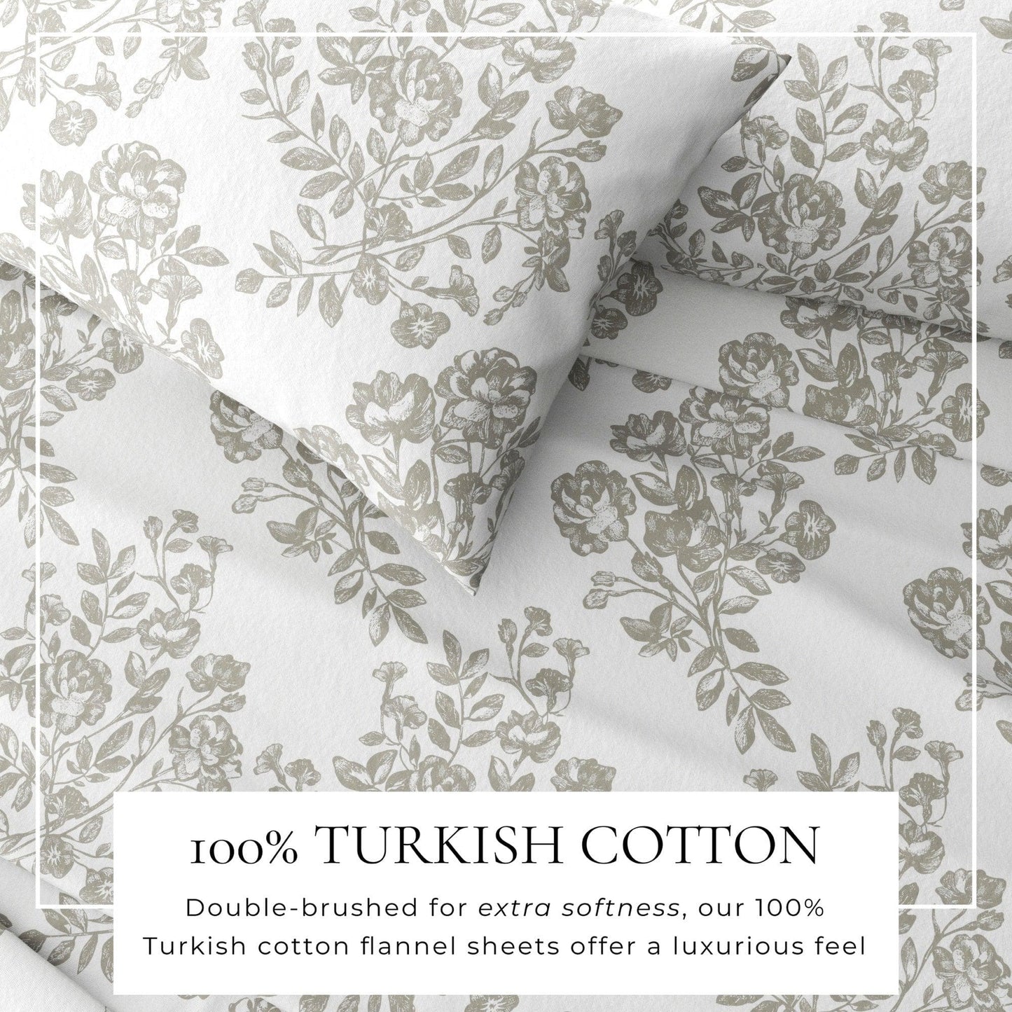 Belle Collection Turkish Cotton Flannel Sheet
