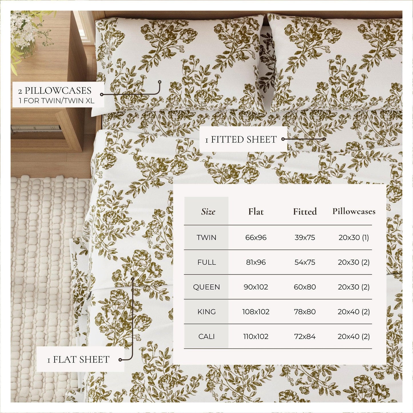 Belle Collection Turkish Cotton Flannel Sheet
