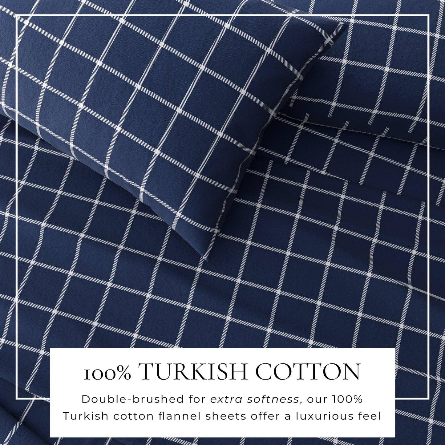 Belle Collection Turkish Cotton Flannel Sheet