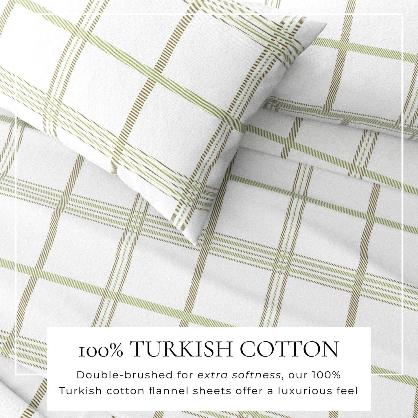 Belle Collection Turkish Cotton Flannel Sheet