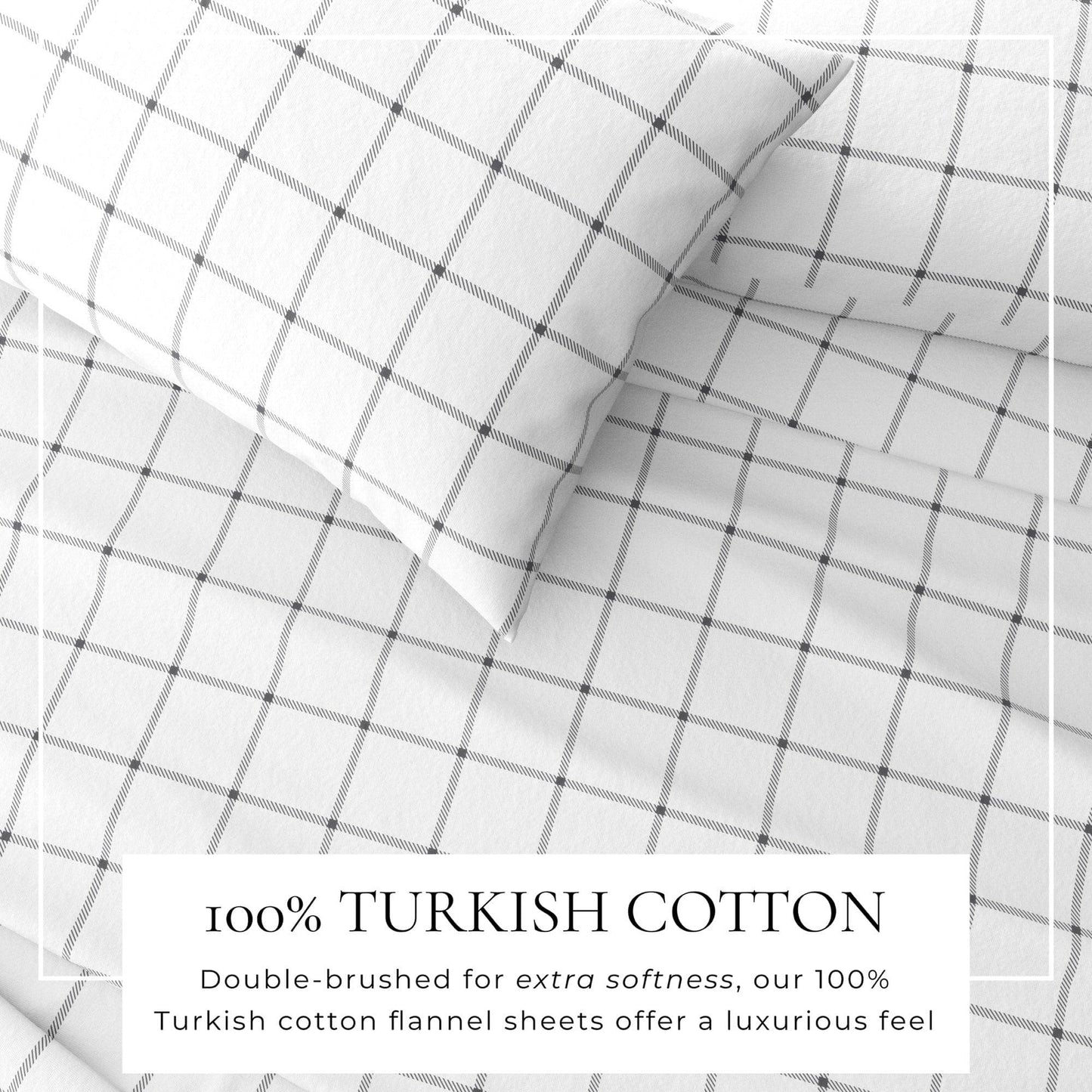 Belle Collection Turkish Cotton Flannel Sheet