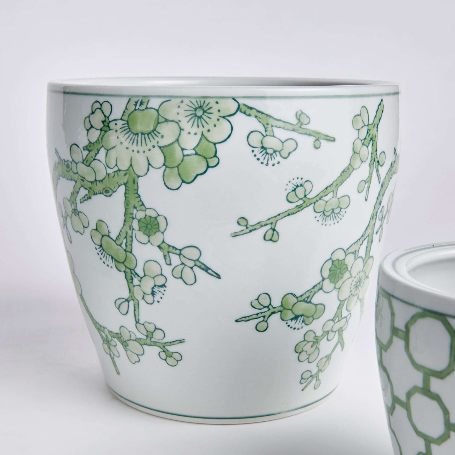 Juniper & White Chinoiserie Ceramic Planters