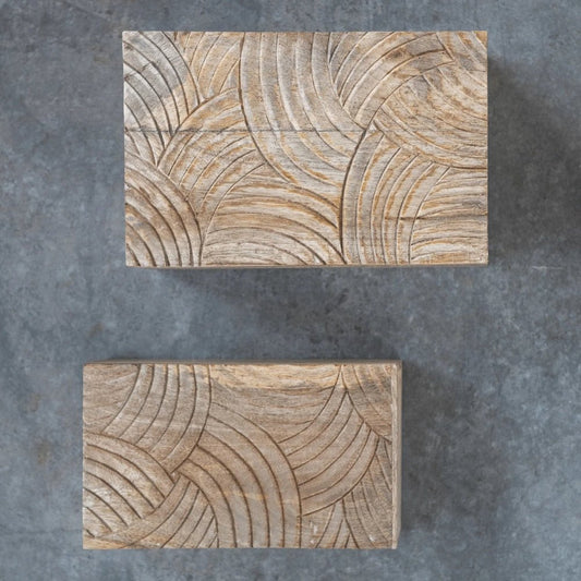 Mia Hand-Carved Mango Wood Boxes