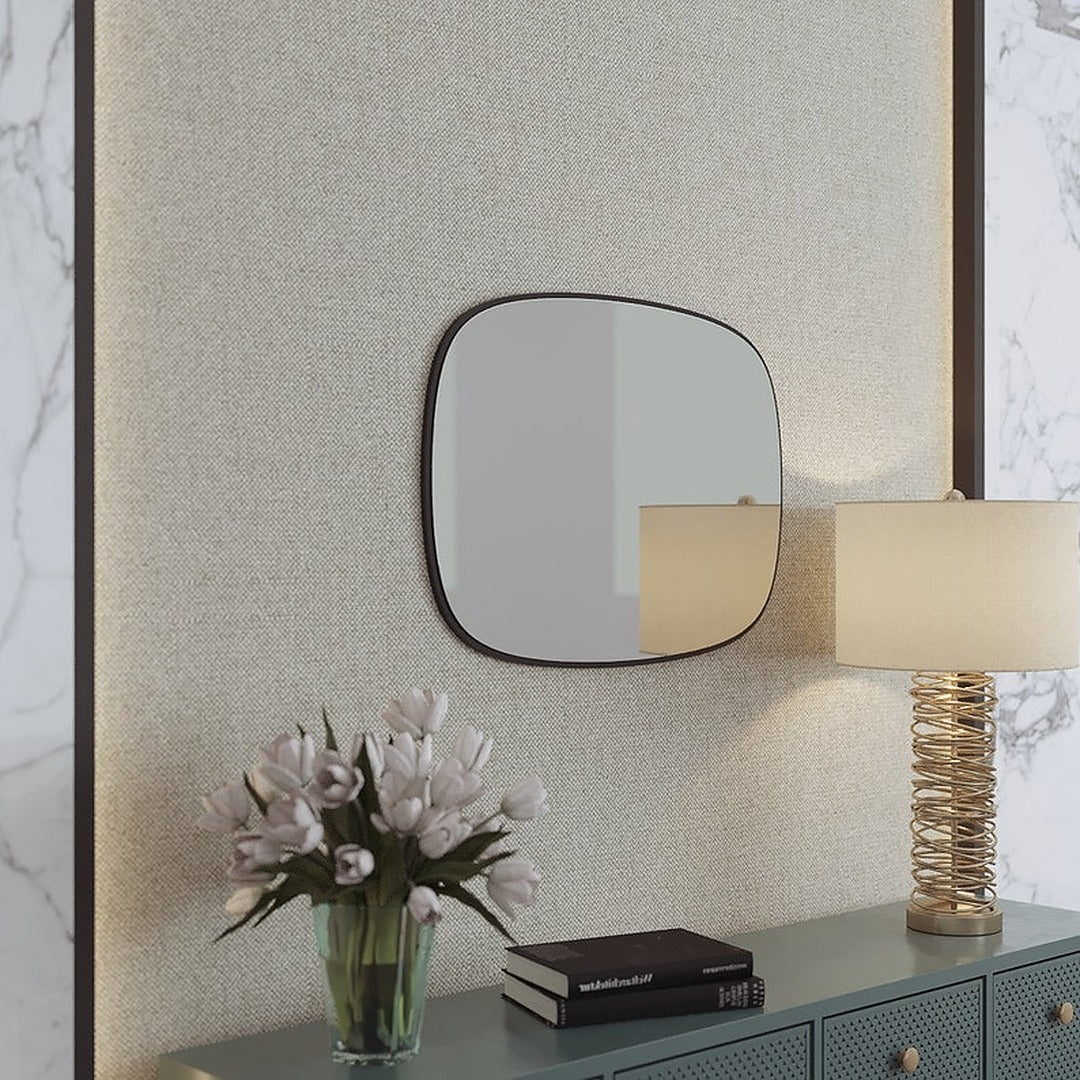 Modern Matte Black Frame Wall Mirror