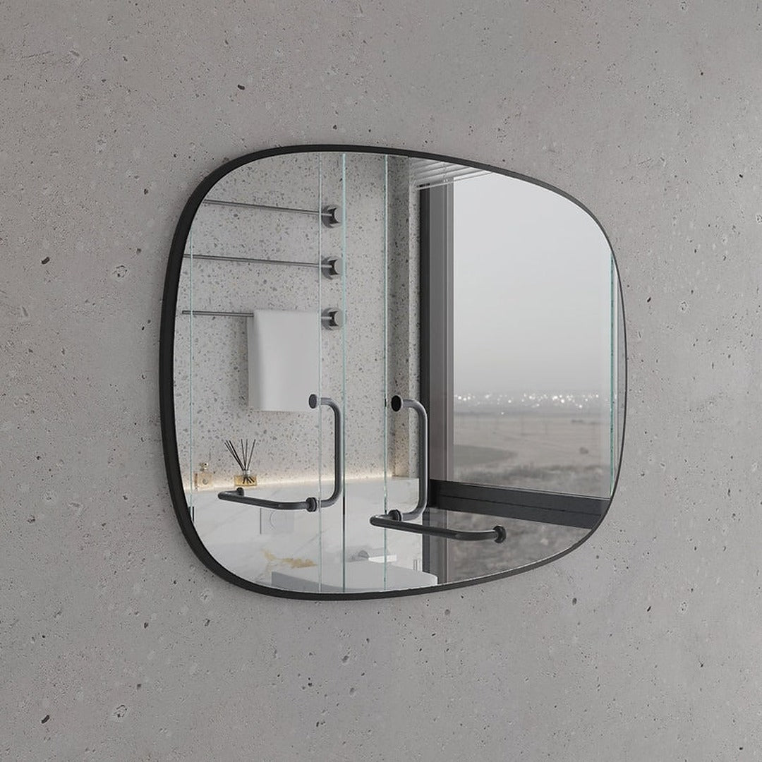Modern Matte Black Frame Wall Mirror