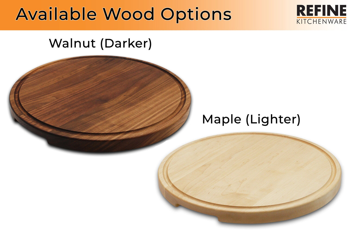 Taelinn Extra Large Round Wood Board with Feet