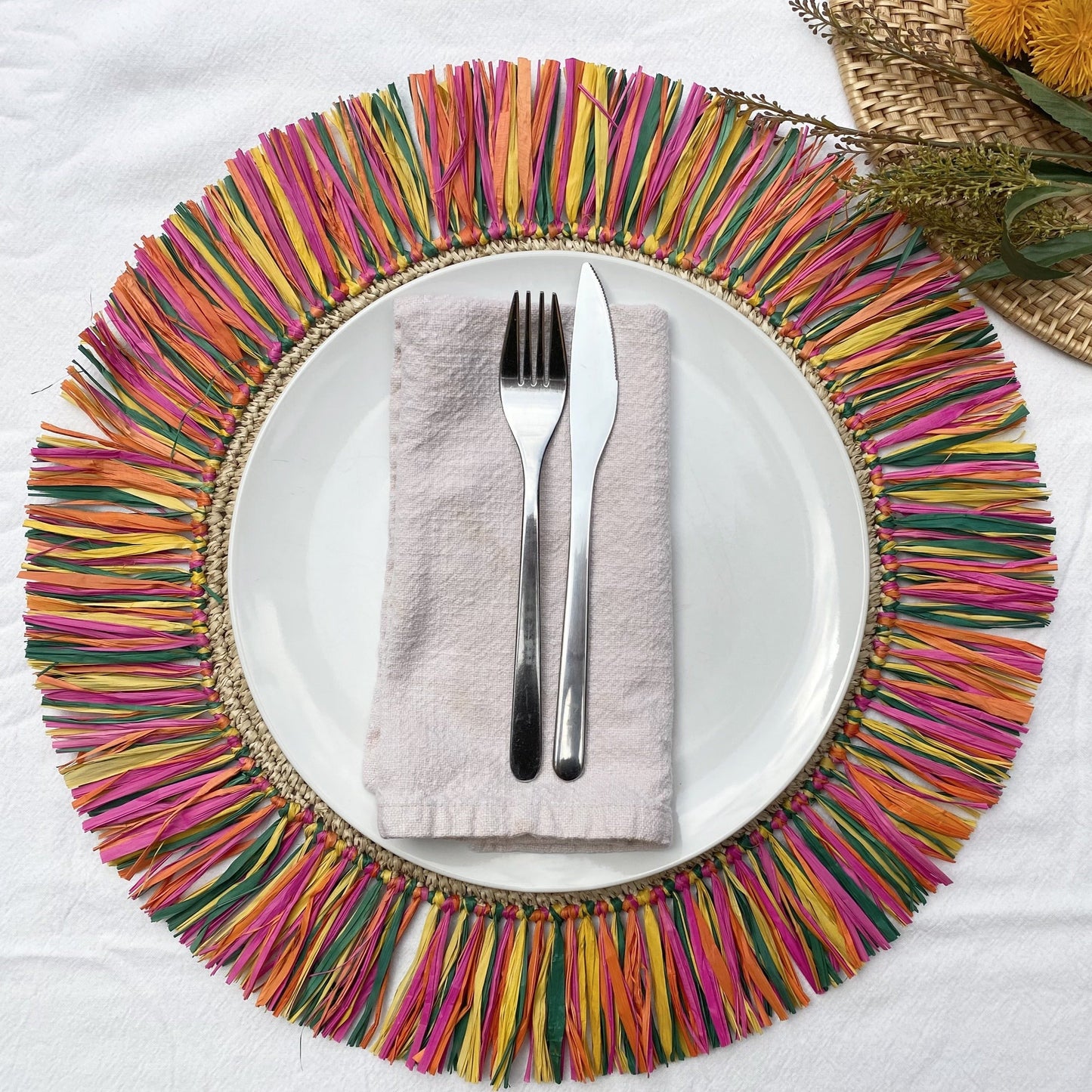 Pahiyas Raffia Fringe Placemats