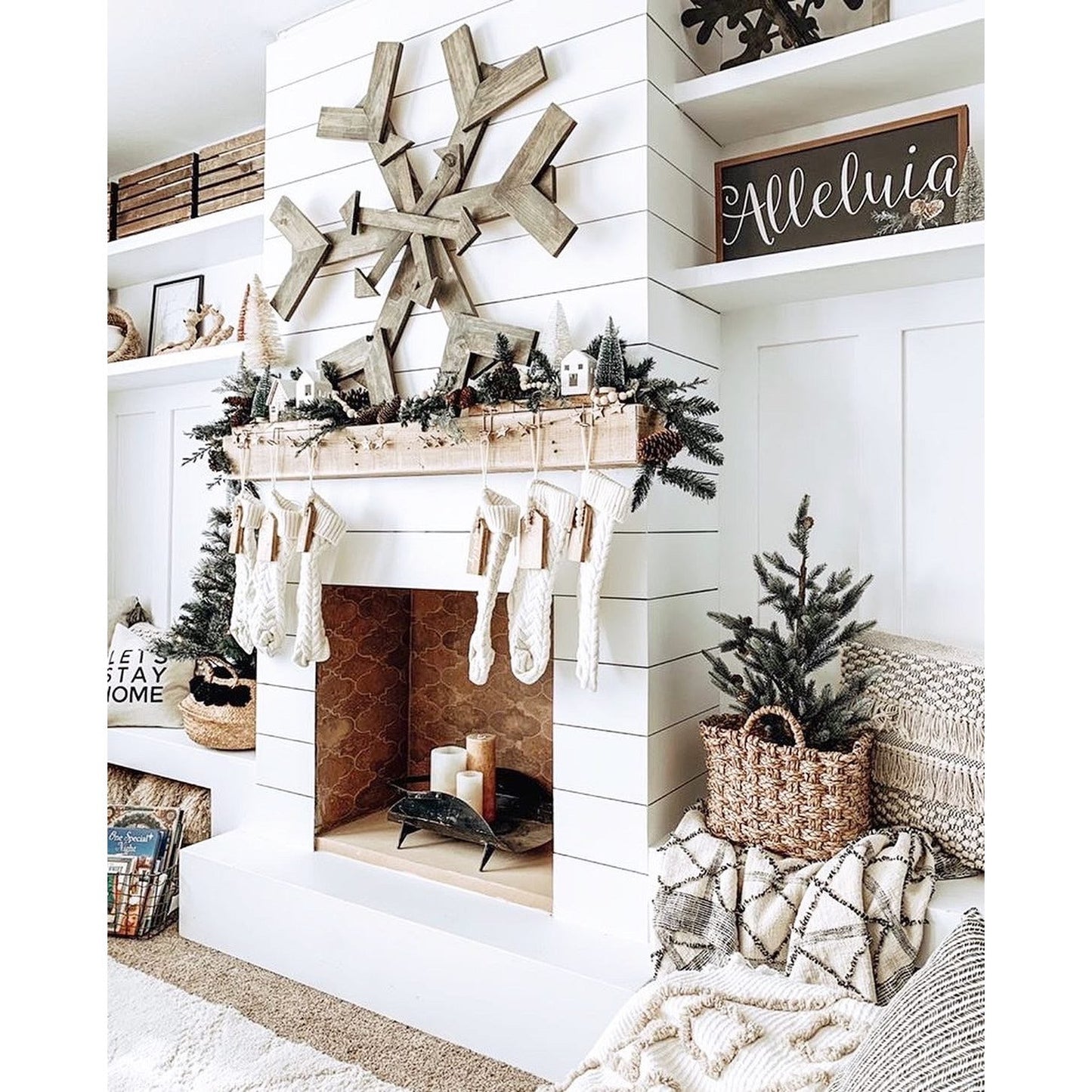 Ivory Cable Hand-Knit Stocking