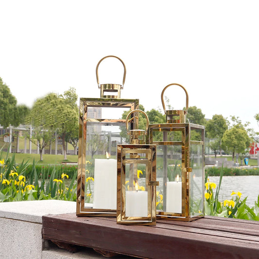 Gold Era Stainless Steel Lantern