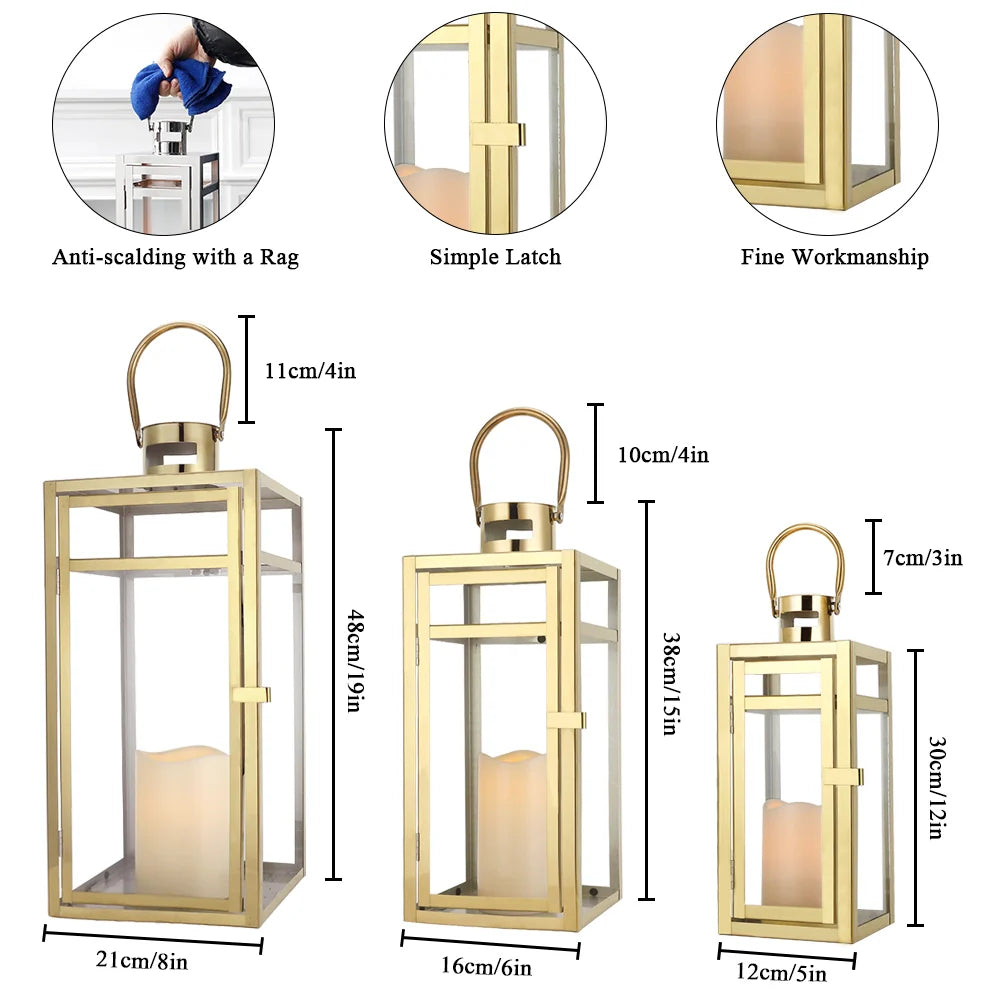 Gold Era Stainless Steel Lantern