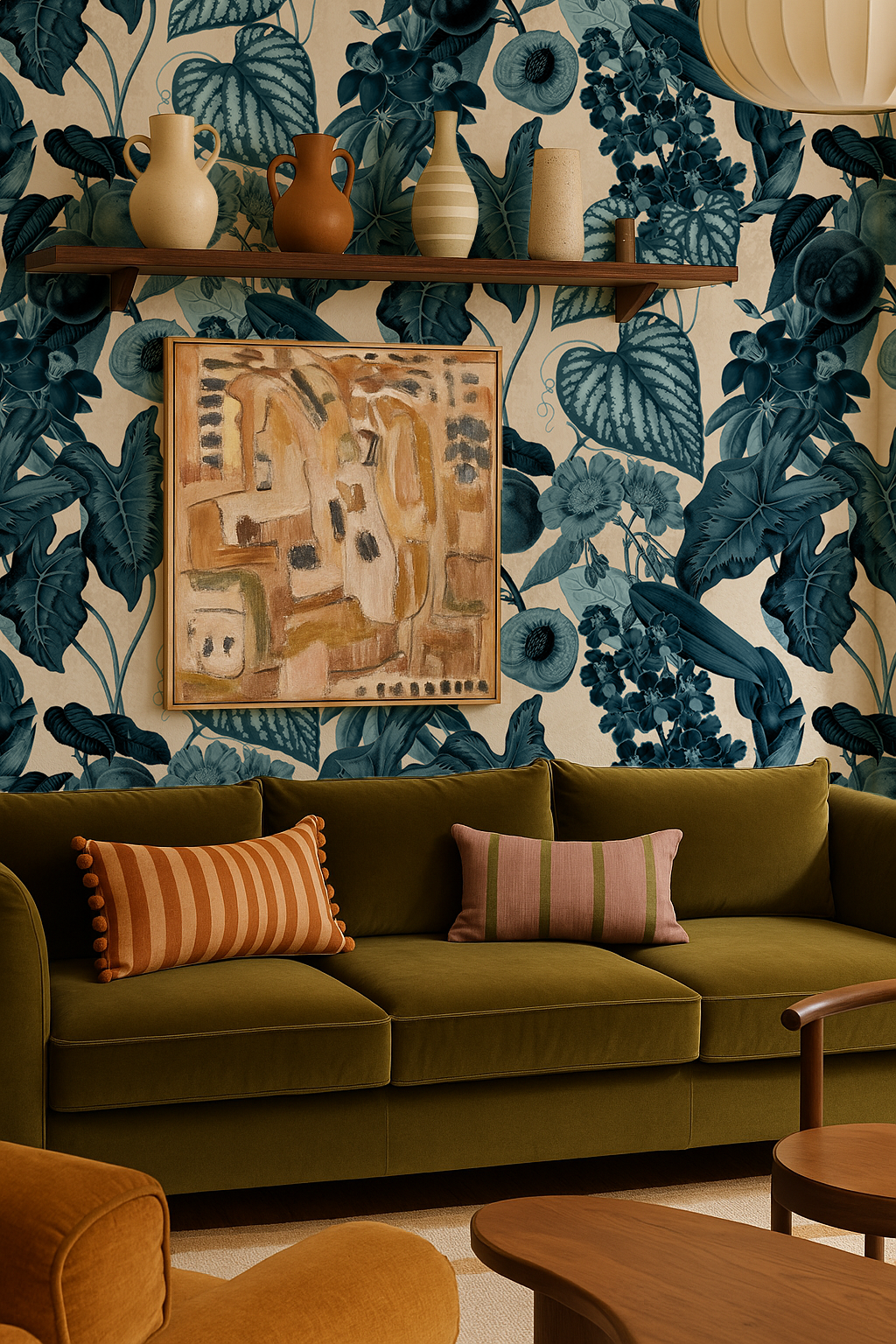 Cali Blue Tropicale Wallpaper